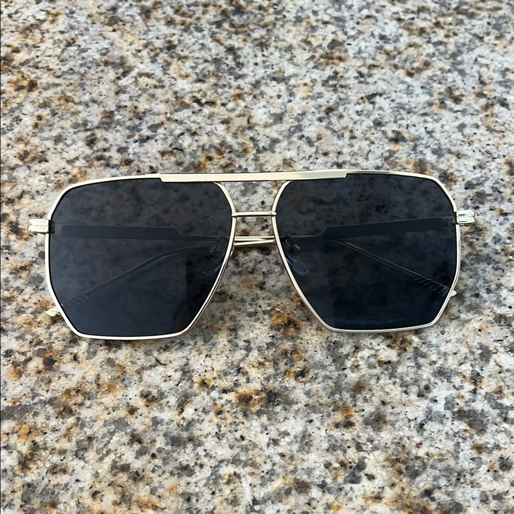 Stylish Gold and Black Sunglasses